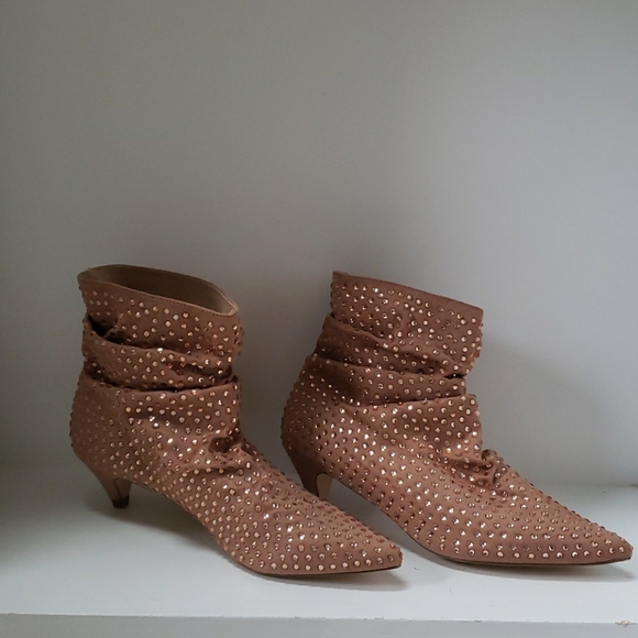 rose gold ankle boots